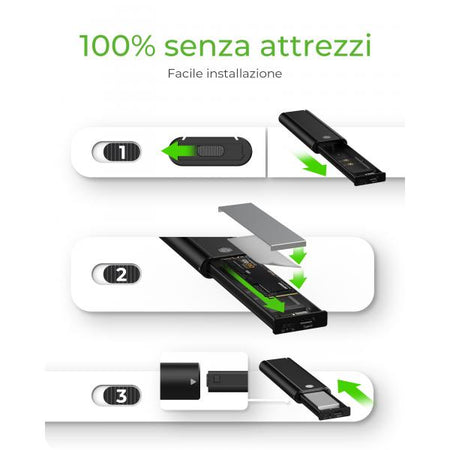 Ssd Enclosure Black M.2