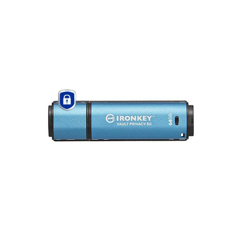 Kingston Technology IronKey 64GB Vault Privacy 50 crittografia AES-256, FIPS 197 (64GB IRONKEY VAULT PRIVACY 50 - AES-256 ENCRYPTED FIPS 197)