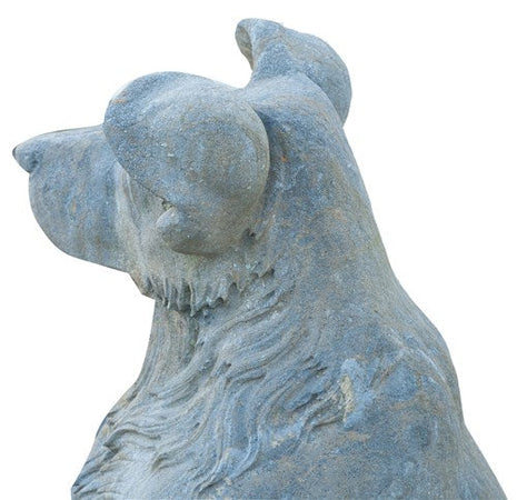 Biscottini Statua in Pietra Biscottini Border Collie Fatta a Mano 45x55x100 Decorazione