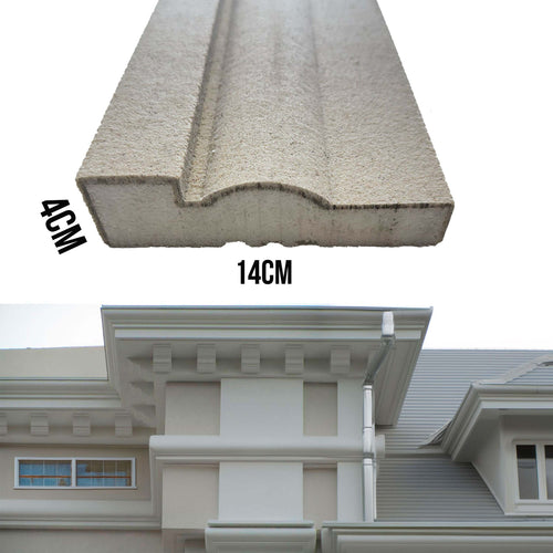 €9,99ml-***-STOCK-***.-Pacco-da-16ml-di-cornice-decorativa-in-XPS-Resinata-per-esterno-14X4X200cm-PD121
