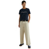 Tommy Hilfiger t-shirt blu logo scritta ricamata MW0MW11465403 T-shirt Tommy Hilfiger