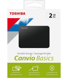 Toshiba HDD Esterno 2TB HDTB520EK3AA Canvio Basic 2.5" USB3.2