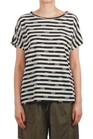MAMA B Mama B - T-shirt - 451823 - Nero/Latte da donna