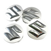4 Tappi Borchie Ruote  Coprimozzo Tappi SUZUKI 55mm Cromato Compatibile Gomme Cerchi