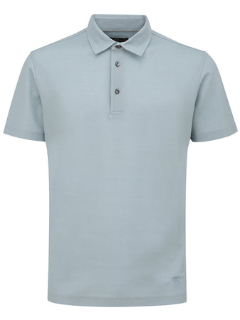 Corneliani Polo azzurro maniche corte da uomo