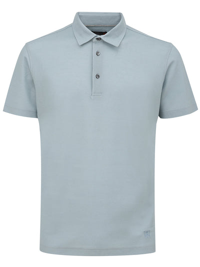 Corneliani Polo azzurro maniche corte da uomo