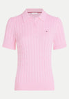 Tommy Hilfiger POLO CO CABLE MID GG SS POLO SWT da donna