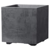 Vaso Cubo - DEROMA - Millennium R - Antracite - Con riserva d'acqua - 25 cm