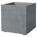 Vaso da fiori Cube - DEROMA - Millennium R - Grigio cenere - Autoirrigante - 25 cm