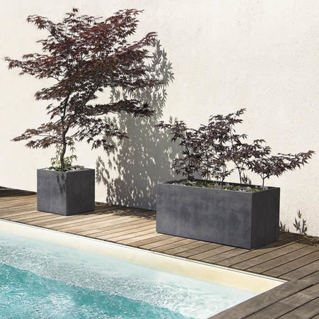 Fioriera Muret - DEROMA - Millennium R - Antracite - Con riserva d'acqua - 79 cm