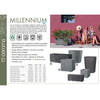 Muret Planter - DEROMA - Millennium R - Grigio cenere - Con riserva d'acqua - 59 cm