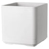 Vaso Cubo - DEROMA - Cosmo - Perla - Con riserva d'acqua - Ruote - 38 cm