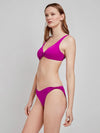 Bikini Gisela 2/30204BT taglia M/3, top triangolare senza ferretto con nodo centrale e imbottitura estraibile, slip con nodi sui fianchi, tessuto elasticizzato.