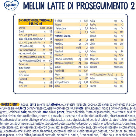 MELLIN 2 - Latte Liquido di Proseguimento 12 x 500ml