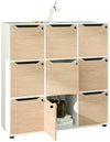 Libreria in melaminico con 9 caselle ad ante da ufficio cm. 119x40x121,6h