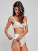 Bikini Gisela 2/30188BT taglia M/3, top con ferretto e imbottitura, slip alto regolabile, stampa geometrica, stile elegante e contenitivo.