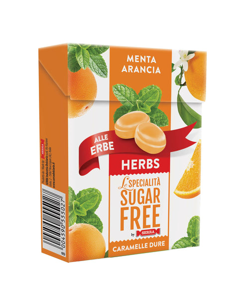 Caramelle senza zucchero alle Erbe alla Menta e Arancia 50g Serra gusto pieno e intenso