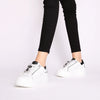 ToscaBlu Donna Sneakers Clara in pelle con accessorio gatto colore bianco/nero