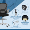 Sedia da Ufficio Ergonomica in Tessuto Traspirante con Altezza Regolabile e Braccioli Ribaltabili, 59x65x110-130 cm JK6921-628V00BKJK6