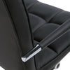 Sedia da Ufficio Ergonomica in pelle PU Nero, Sedia da Studio con 5 Ruote Girevoli, Imbottitura e Altezza Regolabile, 52.5x54x84-99cm ML402-0697ML4