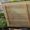 Panca Contenitore da 121L con 4 Rotelle e Maniglie in Legno e Acciaio, 100x50x43cm, Colore Legno 84G-322V00ND