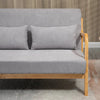 Divano 2/3 Posti imbottito Tessuto Effetto Velluto 122x71x76 Grigio YT2839-597V00GYRE2 , soggiorno salotto angolare ad angolo nero bianco marrone beige basso contenitore clic clac design moderno letto divani sala studio ufficio grande