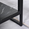 Tavolino Caffè Nero Effetto Marmo Ufficio 106x50x46 FT2833-821BK , soggiorno salotto basso nero bianco marrone grgio design moderno sala moderno alto divano camera legno vetro rotondo