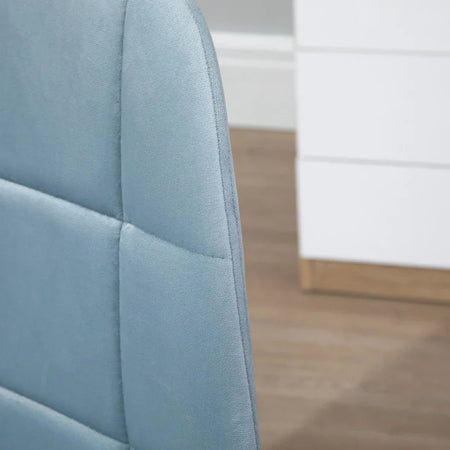 Sedia da Ufficio Ergonomico, Sedia Girevole Scrivania, Regolabile Senza Braccioli, Azzurro, 59x59x81-91cm GH9921-366BUGH9