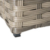 Set Salotto da Giardino in Rattan PE con Divano 3 Posti, 2 Poltrone, 2 Sgabelli e Tavolo, Grigio 860-198