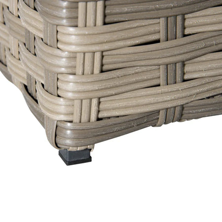 Set Salotto da Giardino in Rattan PE con Divano 3 Posti, 2 Poltrone, 2 Sgabelli e Tavolo, Grigio 860-198