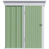 Casetta da Giardino Porta Attrezzi in Acciaio con Porta Bloccabile, 161x95x163/181cm, Verde GB6845-840V00YGGB6