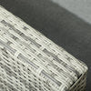 Set da Giardino 4pz in Rattan Grigio con Tavolo ad Altezza Regolabile, 2 Poltrone Reclinabili e Divano 2 Posti  860-276V00LR