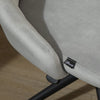 Sedia da Ufficio in Velluto Grigio con Altezza Regolabile, Sedia Ergonomica Girevole a 360° e Ruote, 50x58x77-87cm JH1921-488GYHJ1