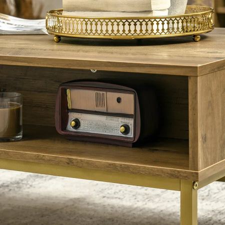 Tavolino 100x59x43 KW4839-368KW4 , soggiorno salotto basso nero bianco marrone grgio design moderno sala moderno alto divano camera legno vetro rotondo