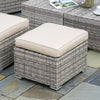 Salotto da Giardino in Rattan PE da 8 Pezzi con Poltrone, Tavolini e Sgabelli, Beige 860-099BG
