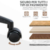 Sedia da Ufficio Ergonomica con Altezza Regolabile, Braccioli Ribaltabili e Tessuto a Rete, Nero NB6921-704V00BKNB6