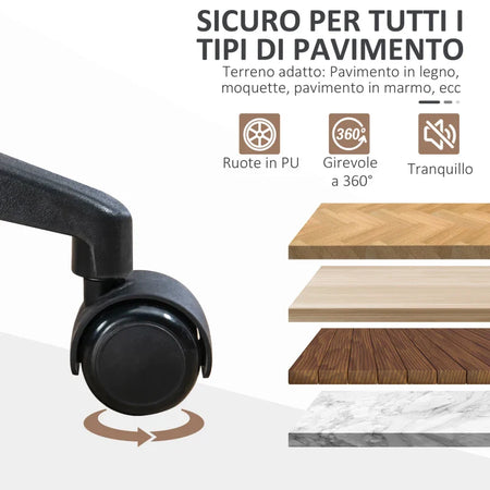 Sedia da Ufficio Ergonomica con Altezza Regolabile, Braccioli Ribaltabili e Tessuto a Rete, Nero NB6921-704V00BKNB6
