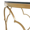 Set 2 x Tavolino da Salotto vetro e acciaio , colroe Oro TG6833-675TG6 , soggiorno salotto basso nero bianco marrone grgio design moderno sala moderno alto divano camera legno vetro rotondo