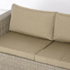 Set 4 Pz Salotto da Esterni in Rattan con 1 Divano, 2 Poltrone e 1 Tavolino, Kaki e Beige 860-211
