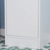 Colonna Bagno Salvaspazio in Legno con Specchio e Apertura a Pressione, 30x28x170cm, Bianco KL7834-461V01KL7