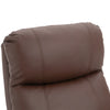 Poltrona Relax Manuale con Schienale Reclinabile 145° e Poggiapiedi in Pelle PU Marrone, 76x91x106cm YT6833-840YT6