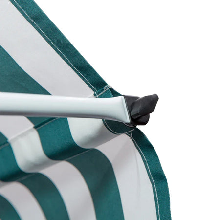 Tenda da Sole da Esterno 2x1.5m a Rullo con Manovella, Altezza e Angolazione Regolabile, Bianco e Verde ZA4840-182MX