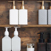 Specchiera Bagno con Luci LED Regolabili, 2 Ante e Mensola Regolabile, 70x15x65cm, Marrone YH9834-442YH9