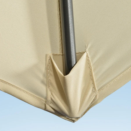 Ombrellone da Giardino Decentrato 3x2.5 m con Angolazione Regolabile e Girevole a 360°, Crema 84D-052V00CW