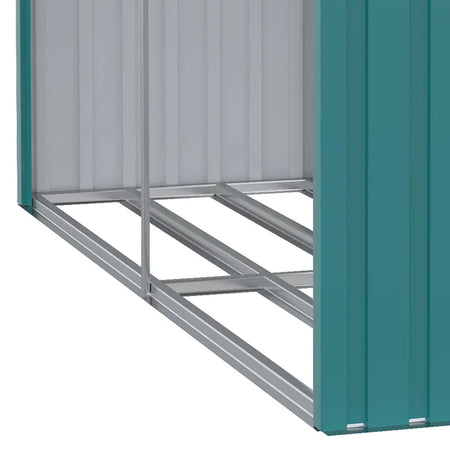 Legnaia con Struttura in Acciaio Galvanizzato e Base rialzata, 240x 86x160cm, Verde ZB5845-835V00GNZB5