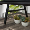 Panchina da Esterno in Alluminio a 2 Posti a Doghe, 123x67x79cm, Nero 84G-206V00BK
