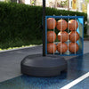 Canestro Basket con Bersaglio Freccette 2 in 1, in Acciaio e PE, 38.5x48.5x179 cm, Nero e Marrone GT7A61-054V00BKGT7