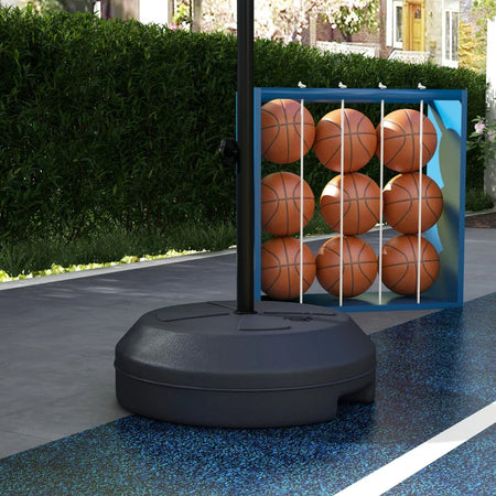Canestro Basket con Bersaglio Freccette 2 in 1, in Acciaio e PE, 38.5x48.5x179 cm, Nero e Marrone GT7A61-054V00BKGT7