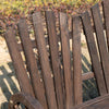 Panchina da Giardino in Legno Stile Country con Braccioli a Ruota, 108x66x95cm, Colore Legno 84B-406