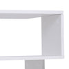 Tavolino Caffè 2 Ripiani Aperti Legno 40x41x43 Bianco HY6833-619WTHY6 ,  soggiorno salotto basso nero bianco marrone grgio design moderno sala moderno alto divano camera legno vetro rotondo